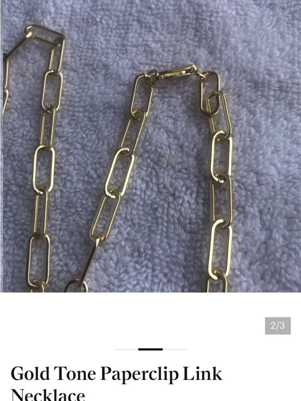 Gold-Tone Paperclip Link Necklace - Women Jewelry size 22